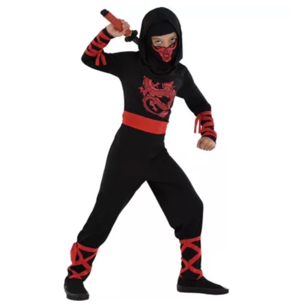 Blood Dragon Ninja Warrior Suit Yourself Dress-Up Cosplay Child XL Costume EUC